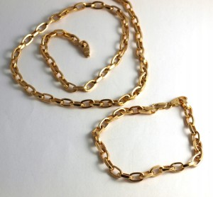 Łańcuszek i bransoletka złota próba 585