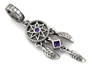 Zawieszka do bransoletki łapacz snów  srebro 925      