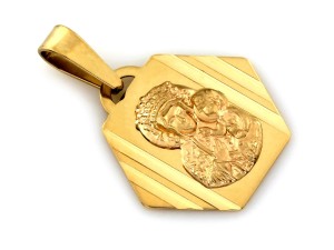 Medalik złoty geometryczny próba 585