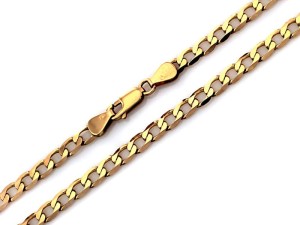 Łańcuszek złoty pancerka 4,7 mm 55 cm próba 585 