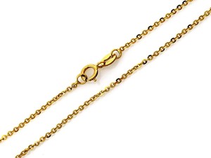 Łańcuszek złoty ankier rolo 1,3 mm 45 cm próba 585  