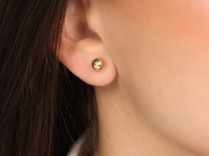 Kolczyki złote kulki 6 mm próba 585