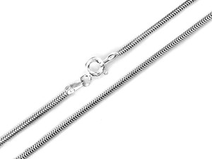 Łańcuszek srebrny żmijka snake 55 cm próba 925   