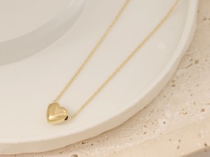 Naszyjnik złoty z serduszkiem próba 585