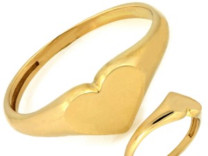 Pierścionek złoty serce próba 585  