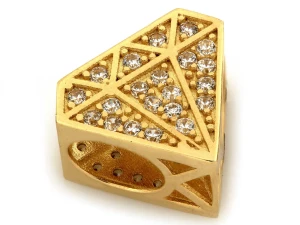 Zawieszka do bransoletki diament z cyrkoniami próba 585