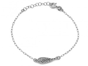 Bransoletka srebrna ze skrzydełkiem próba 925  
