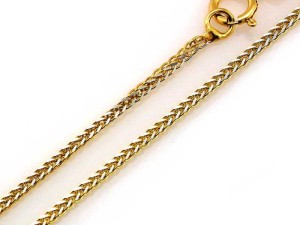 Łańcuszek złoty lisi ogon 1 mm 45 cm próba 585       