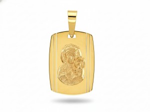 Medalik złoty z nacięciami próba 585