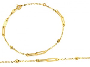 Bransoletka złota z kuleczkami próba 585