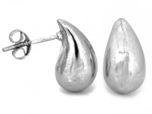 Kolczyki srebrne krople próba 925   