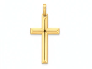 Krzyżyk złoty prosty próba 585 