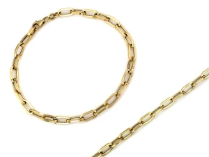 Bransoletka złota ogniwkowa do zawieszek próba 585  