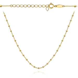 Naszyjnik złoty z kuleczkami 50 cm próba 585