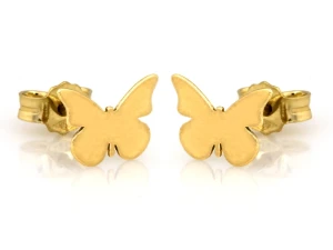 Kolczyki złote motylki próba 585  