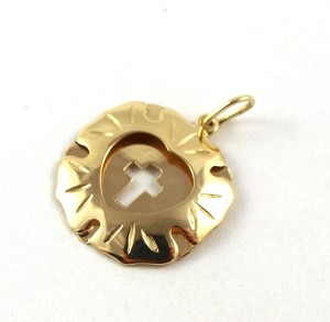 Wisiorek złoty róża Lutra pr 585