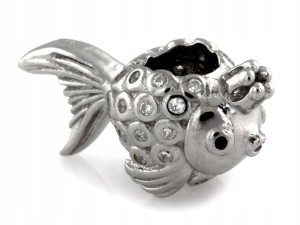 Zawieszka do bransoletki rybka srebro 925 