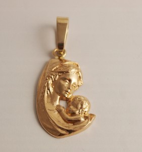 Medalik złoty bardzo duży próba 585