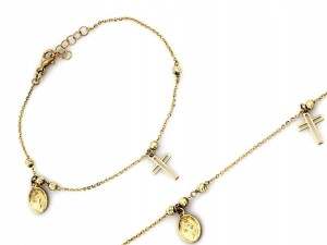 Bransoletka złota różaniec próba 585