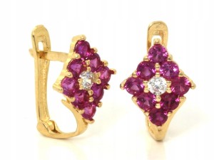 Kolczyki złote dla dziewczynki próba 585