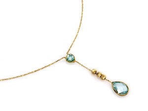 Naszyjnik złoty z cyrkonią próba 585