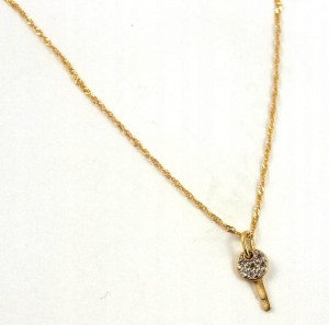 Naszyjnik złoty z kluczykiem próba 585