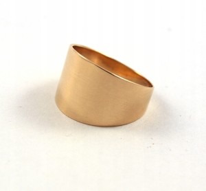 Pierścionek złoty szeroki nowoczesny próba 585