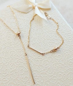 Naszyjnik i bransoletka złota próba 585