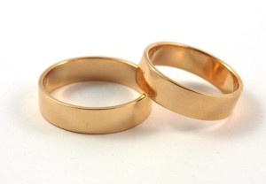 Obrączki złote płaskie próba 585